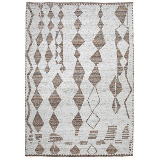 Ashley Betty 10 x 14 Area Rug, Geometric Pattern Brown Polyester