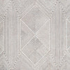 Glam 8 x 10 Area Rug Geometric Pattern Tufted Gray White Polyester Wool By Casagear Home BM318353