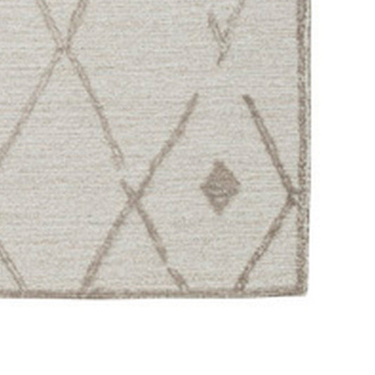 Ashley Hima 8 x 10 Area Rug, Pattern Tufted Gray Wool, Cotton
