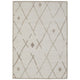 Hima 8 x 10 Area Rug Geometric Pattern Hand Tufted Gray Wool Cotton Back By Casagear Home BM318355