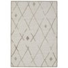 Hima 8 x 10 Area Rug, Geometric Pattern, Hand Tufted Gray Wool Cotton Back By Casagear Home