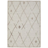 Hima 5 x 7 Area Rug, Geometric Pattern, Hand Tufted Gray Wool Cotton Back By Casagear Home