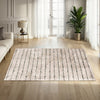 Ashley Bony 5 x 7 Area Rug, Stripe Design Cream and Sage Soft Pile