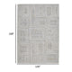 Bora 10 x 14 Area Rug Geometric Pattern Polyester Gray White Wool Cotton By Casagear Home BM318359