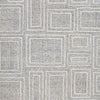 Bora 5 x 7 Area Rug Geometric Pattern Polyester Gray White Wool Cotton By Casagear Home BM318361