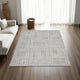 Ashley Bora 5 x 7 Area Rug, Geometric, Polyester Gray White Wool