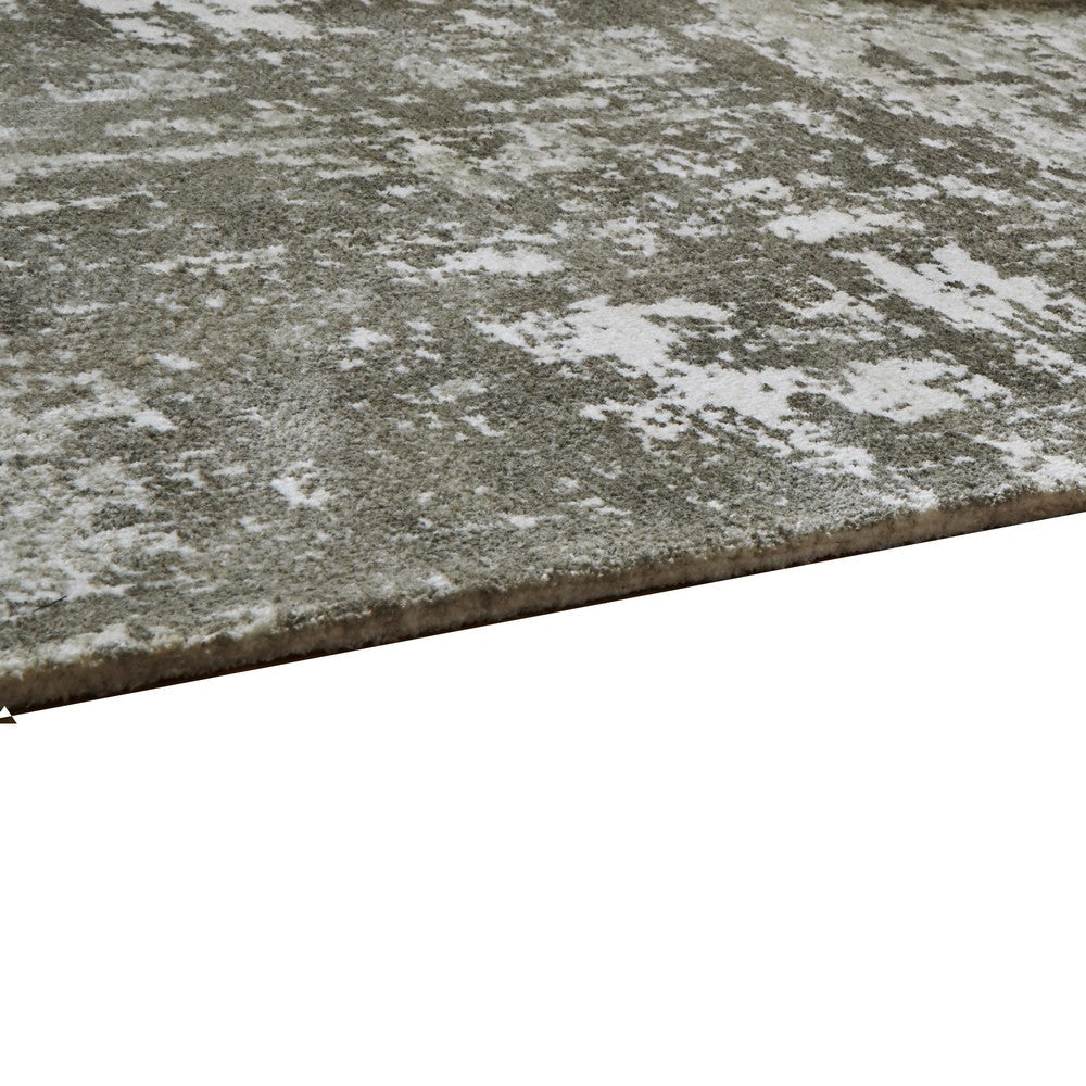Ashley Monty 8 x 10 Area Rug Gray Ivory Polyester Cotton Backing BM318362
