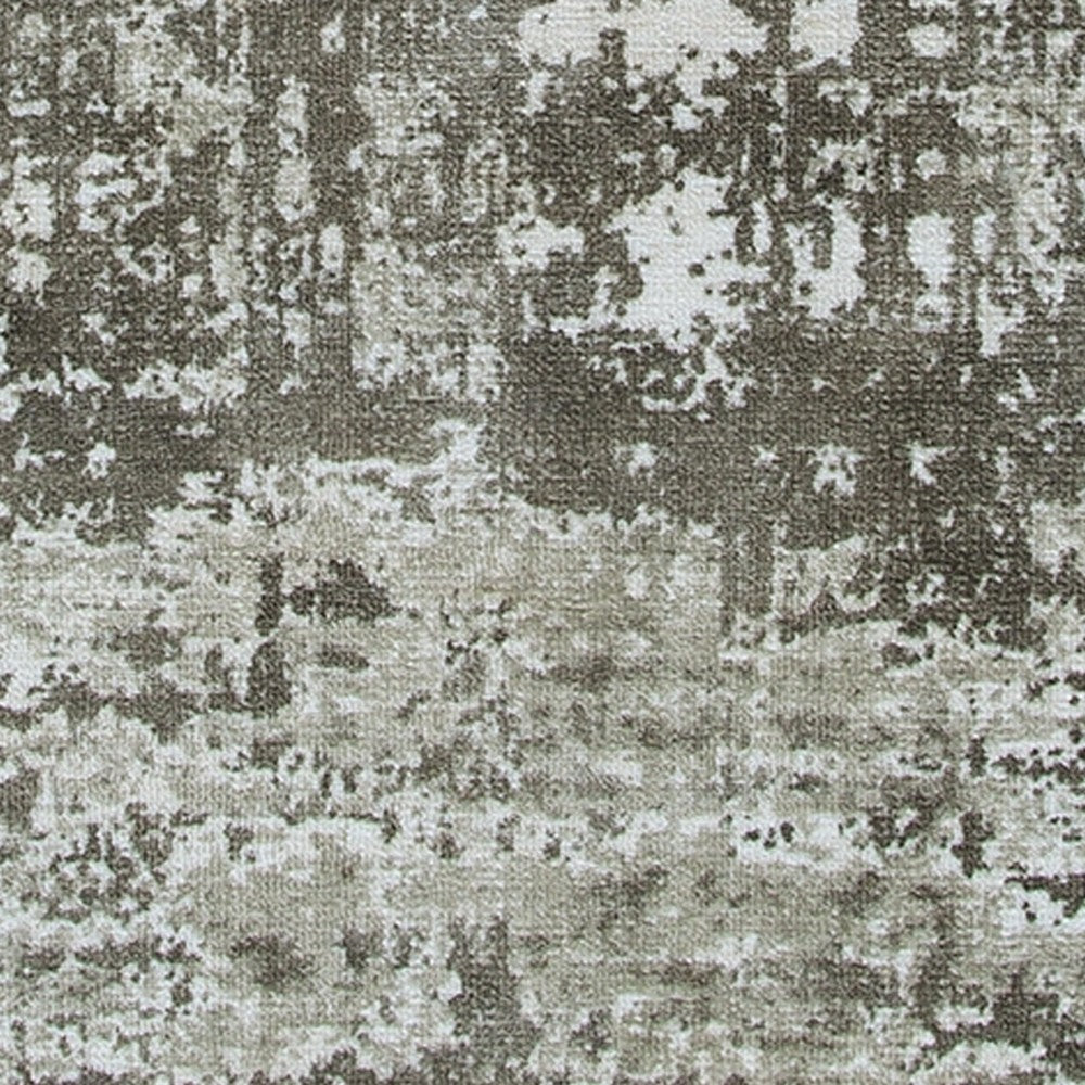 Ashley Monty 8 x 10 Area Rug Gray Ivory Polyester Cotton Backing BM318362