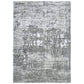 Monty 8 x 10 Area Rug, Abstract Pattern, Gray Ivory Polyester, Cotton Back By Casagear Home