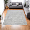 Ashley Veer 8 x 10 Area Rug, Abstract Pattern Polyester, Wool, Gray