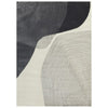 Ashley Rosy 8 x 10 Area Rug,  Soft Pile Polyester, Black Gray Beige
