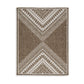 John 8 x 10 Area Rug, Indoor Outdoor, Tribal Prints, Brown, White Polyester By Casagear Home