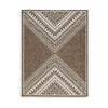 Ashley John 8 x 10 Area Rug, Indoor Outdoor, Tribal Brown, White