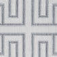 Martina 8 x 10 Area Rug, Indoor Outdoor Greek Key Design, Gray and Ivory By Casagear Home