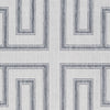 Martina 5 x 7 Area Rug, Indoor Outdoor Greek Key Design, Gray and Ivory By Casagear Home