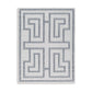 Martina 5 x 7 Area Rug, Indoor Outdoor Greek Key Design, Gray and Ivory By Casagear Home