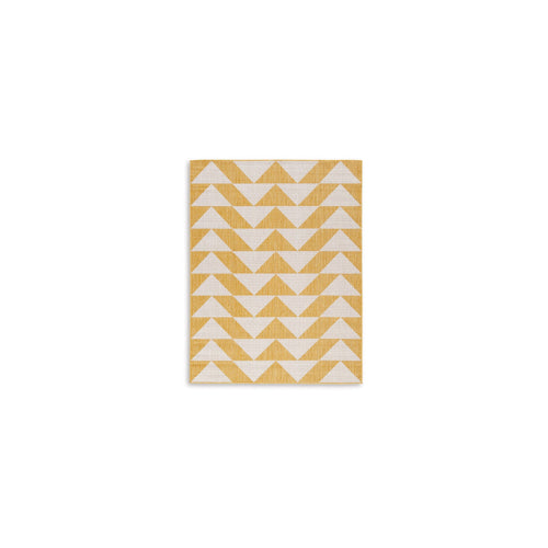 Ashley Hamley 5 x 7 Area Rug, Indoor Outdoor, Yellow, White