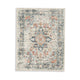 Jerry 5 x 7 Area Rug Indoor Outdoor Medallion Polyester Ivory Orange By Casagear Home BM318374