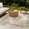 Ashley Jerry 5 x 7 Area Rug, Indoor Outdoor, Medallion, White, Orange by Casagear