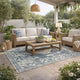 Ashley Daisy 5 x 7 Area Rug, Indoor Outdoor, Polyester, Gray Blue