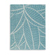 Ashley Chelsea 5 x 7 Area Rug, Indoor Outdoor, Botanical Aqua Ivory
