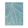 Chelsea 5 x 7 Area Rug, Indoor Outdoor, Botanical, Aqua, Ivory, Latex By Casagear Home