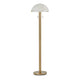 Sein 62 Inch Floor Lamp Double Pull Chain Switch Glass Dome Shade Brass By Casagear Home BM318380