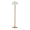 Sein 62 Inch Floor Lamp, Double Pull Chain Switch, Glass Dome Shade, Brass By Casagear Home