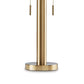 Sein 22 Inch Table Lamp, Double Pull Chain Switch, Glass Dome Shade, Brass By Casagear Home