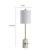 Ashley Joen 31" Modern Table Lamp, White Terrazzo Base, Brass Metal