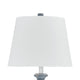 Rick 32 Inch Table Lamp White Empire Fabric Shade Turned Blue Terracotta By Casagear Home BM318386