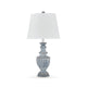 Ashley Rick 32" Table Lamp, Empire Shade, Turned Blue Terracotta