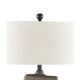 Ashley Nacy 27" Table Lamp, White Oval Shade, Black Artisan Base