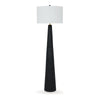 Ashley Boe 69" Floor Lamp, White Shade, Tapered Cone Black Resin