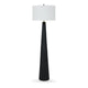 Ashley Boe 69" Floor Lamp, White Shade, Tapered Cone Black Resin