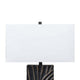 Len Table Lamp White Rectangular Shade Unique Lined Design Black Pedestal By Casagear Home BM318389