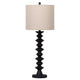 Ashley Ando Buffet Table Lamp, Black Turned Fishbone, Drum Shade