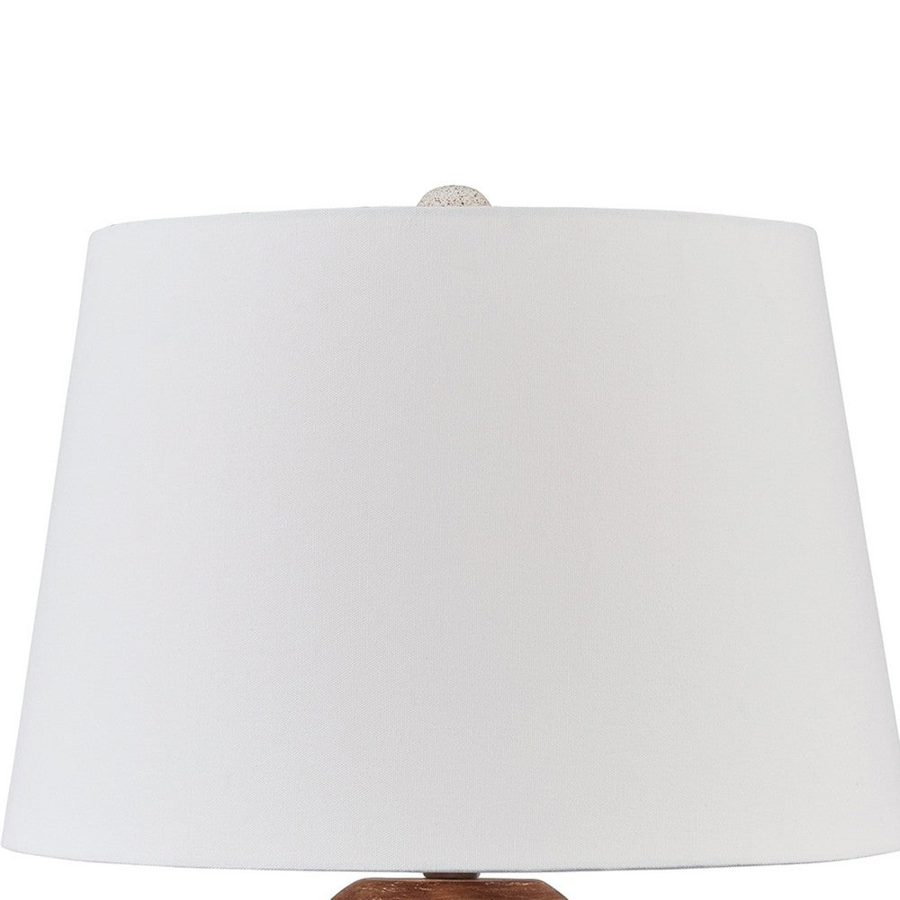 Ashley Gyen 29" Table Lamp, Antique Pot Base, Gray Empire Shade