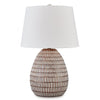 Ashley Gyen 29" Table Lamp, Antique Pot Base, Gray Empire Shade