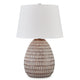 Ashley Gyen 29" Table Lamp, Antique Pot Base, Gray Empire Shade