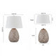 Ashley Gyen 29" Table Lamp, Antique Pot Base, Gray Empire Shade