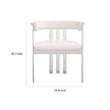 Cid Tayc 25 Inch Dining Chair White Faux Leather Stainless Steel Frame By Casagear Home BM318400