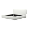 Cid Iser Queen Bed Ivory Polyester Upholstery Foam Filling Metal Frame By Casagear Home BM318406