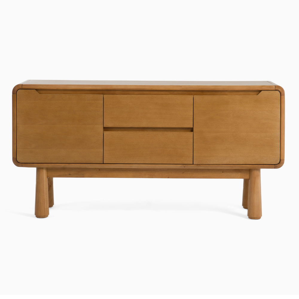 Cid Seby 50 Inch Sideboard Server Buffet Cabinet, Natural Brown Wood By Casagear Home