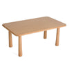 Cid Seby 87 Inch Dining Table Rectangular Top Natural Brown Solid Wood By Casagear Home BM318418