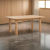 Cid Seby 87 Inch Dining Table Rectangular Top Natural Brown Solid Wood By Casagear Home BM318418