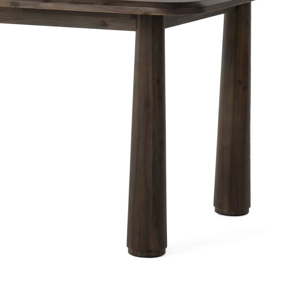 Cid Seby 71 Inch Dining Table Rectangular Top Espresso Brown Solid Wood By Casagear Home BM318419