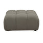 Reno Uni 38 Inch Ottoman, Gray Fabric, Tufted Design, Solid Wood Frame By Casagear Home