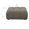 Reno Uni 38 Inch Ottoman, Gray Fabric, Tufted Design, Solid Wood Frame By Casagear Home