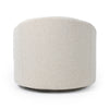 Cid Rony 33 Inch Swivel Accent Chair Beige Polyester Wood Base By Casagear Home BM318422
